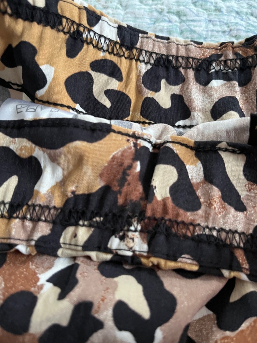 IMAN Leopard Print summer pants in Tan, Brown & Black - Picture 9 of 10